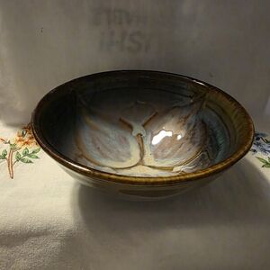 Vintage Bill Campbell Pottery Bowl Signed 6 Inches In Circumference